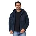 thumbnail image 3 of Free Country Men's Atlas Hooded Quilted Reversible Sherpa Jacket Navy L, 3 of 8