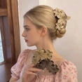 thumbnail image 4 of DUAIU 4-Piece Flower Hair Clips - Large Matte Claw Clips for Women & Girls | Non-Slip Strong Hold for Thick/Thin Hair | Beach & All Season Hair Accessories, 4 of 7