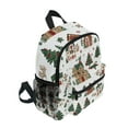 thumbnail image 2 of FORMRS School Backpack with Front Zippered Pocket 12" Student Travel Daypack, Brown Christmas House, 2 of 6