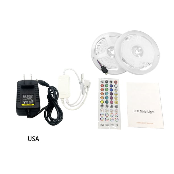 Bluetooth Light Strip 5050 RGB 300 LED Lámpara de música impermeable colorida con controlador Enchufe de EE. UU. 10m Monstrate HA8998-01B