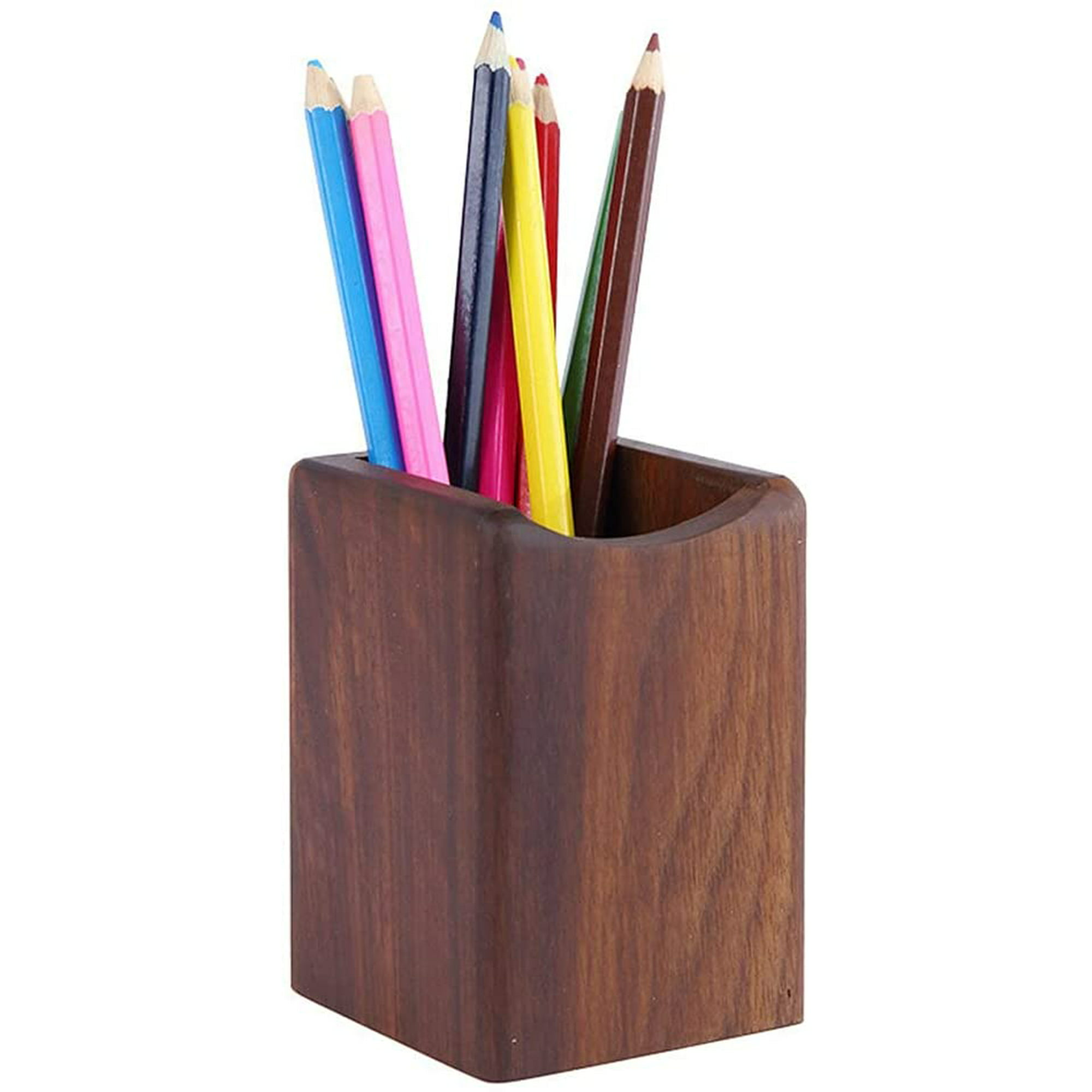 Bamboo Art Supply Organizer, Back to School Supplies, Hold 350+ Pencils,  Rotating School Supplies Holder for Pen, Colored Pencil, Art Brushes,  Desktop