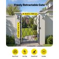 thumbnail image 2 of VEVOR Single Folding Security Gate, Lockable Scissor Gate with 360° Swivel Casters, Outdoor Barricade Steel Retractable Gates, for Entry Security, Garage, Warehouse & Pool, 49.61 x 77.76 in (W x H), 2 of 9