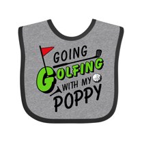 Inktastic Going Golfing with My Poppy- Kids Golf Boys or Girls Baby Bib