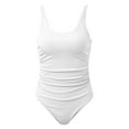 thumbnail image 4 of Swimsuit For Women Ribbed Bathing Suit Ruched Swim Suit Slimming Swimwear, 4 of 5