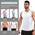 thumbnail image 2 of MISS COCOLI Men's Compression Shirt Slimming Body Shaper Vest Crewneck Workout Shirts Tummy Control Undershirts Tank Top Sports, 2 of 8