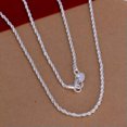 thumbnail image 2 of RSAMD 925 2MM Rope Fashion silver cute women lady Chain Necklace for Pendant jewelry-16inch-N226, 2 of 3