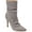 Grey, variant on Womens Markie Back Heel Zip Stiletto Booties, Widths Available
