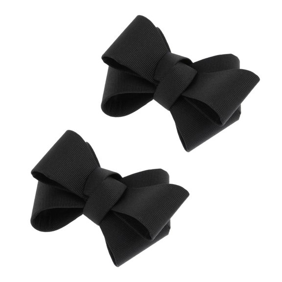 2 / Set De La Cinta Mariposa Zapatos De Clips Decoración Negro Sunnimix Encantos de zapatos de Bowknot