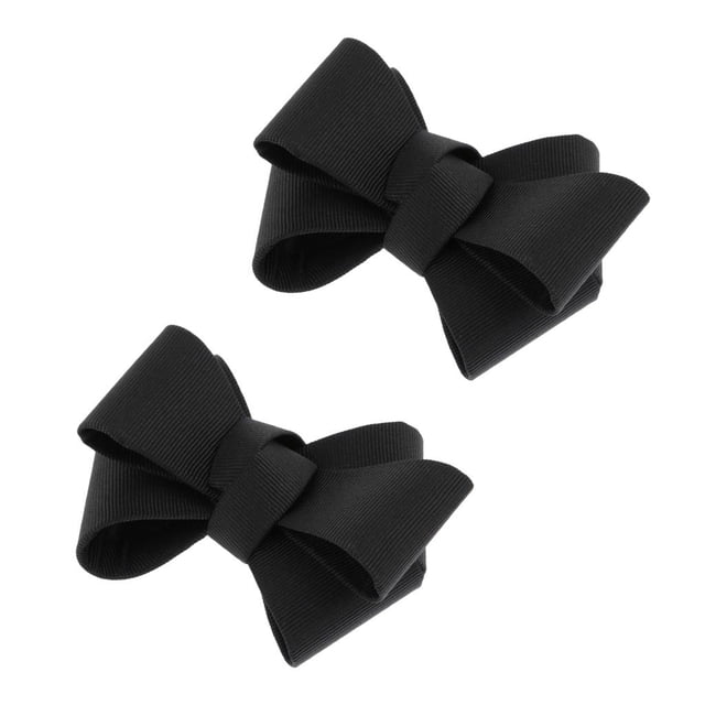 2 / Set De La Cinta Mariposa Zapatos De Clips Decoración Negro Sunnimix Encantos de zapatos de Bowknot