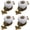 White-backplate, variant on Retro Ceramic Cabinet Knobs, Vintage Antique Drawer Knobs with Backplate, Cabinet Pull Handles for Kitchen/Dresser/Cupboard/Wardrobe