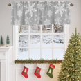 thumbnail image 4 of Christmas Curtain Valances, Xmas Snowflake Gray Merry Christmas Rod Pocket Valance Tier Curtains Window Treatment Drapes for Kitchen Living Room Bedroom Windows, 54x18 Inch 1 Panel, 4 of 8