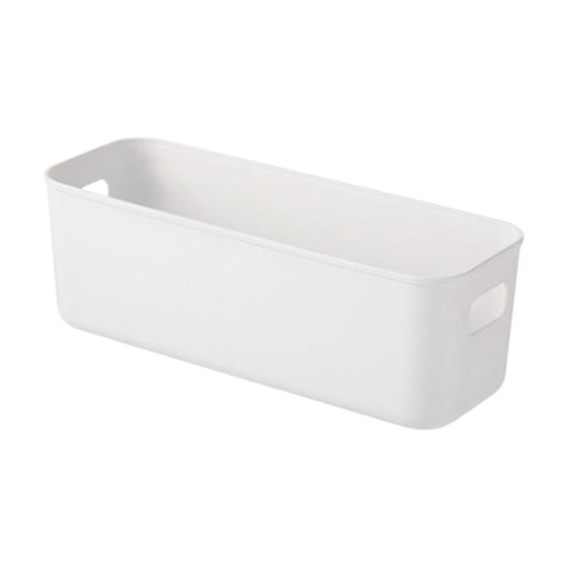BotaniNest Narrow Storage With Built In Handles – Long Rectangular Organizer Container For Bathroom Kitchen And Closet Versatile Open Top Storage Solution For Toiletrie