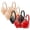 Red, variant on 4 Pack Women's Front Opening Bra Plus Size Lace Breathable Wrapped Up Cup Side Fold Breast Push-Up Bra , Available In Multi Packs Black XXL