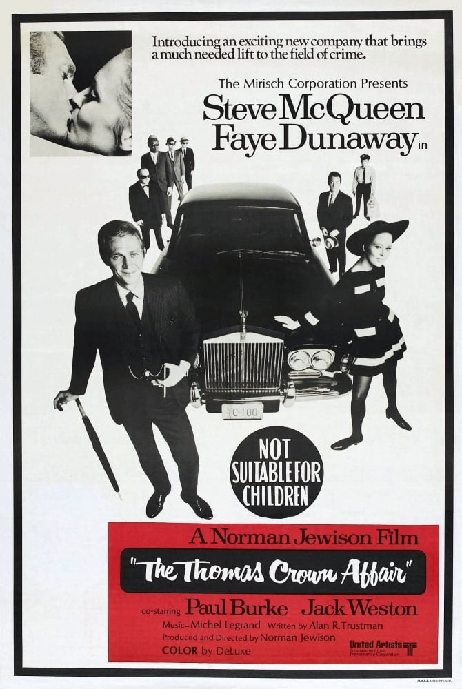 The Thomas Crown Affair Australian Poster From Left: Steve Mcqueen Faye
