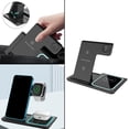 thumbnail image 3 of 3In1 Wireless Fast Charger Dock Soporte Para Los Auriculares De IWatch Smartphone Negro Sunnimix Cradle de carga inalámbrica, 3 of 6