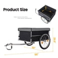 thumbnail image 2 of Foldable Bicycle Cargo Trailer with 20" Wheels, Removable Cover & Quick Release Folding Frame, Bike Wagon for Luggage Tools Groceries, Black & Gray, 2 of 7