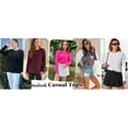 thumbnail image 6 of Fantaslook Women Plus Size Tops Pleated Crewneck Long Sleeve Shirts Dressy Casual Blouses Fall Tunic Tops, 6 of 7