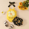 thumbnail image 2 of TOWED22 Baby Girl Clothes Newborn Romper Ruffle Sleeve Short Jeans Skirt with Headband Infant Outfits Set 0-18 Months Yellow,12-18 M, 2 of 7
