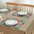 thumbnail image 3 of Pioneer Flower Floral Print Pattern Summer Placemats Table Placemats Set Of 4-Linen Kitchen Washable Placemats Table Mats 12x18 Inch Non-Slip Heat Resistant, 3 of 5