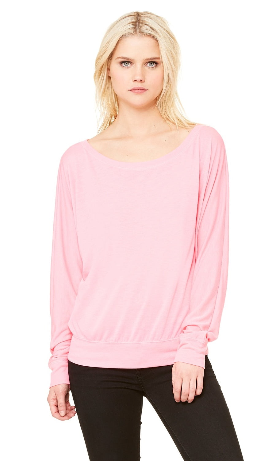 BELLA+CANVAS The Bella + Canvas Ladies Flowy Long Sleeve Off Shoulder