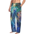 thumbnail image 6 of Gukieu Colorful Winged Dolphin Print Men's Home Trousers, Elastic Drawstring Home Pajamas Clothing Suitable for Adult Men-XX-Large, 6 of 6