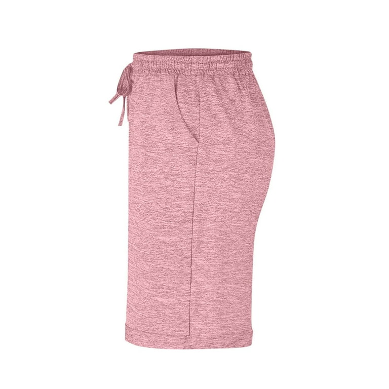 ZyeKqe Knee Length Pajamas Shorts for Women Drawstring High