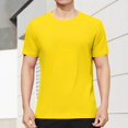 thumbnail image 1 of pstuiky camisetas para hombre, Blusa deportiva informal de color liso con cuello redondo y manga corta elástica para hombre camisas casuales para hombre m, 1 of 6