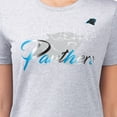 thumbnail image 3 of Women's G-III 4Her by Carl Banks  Gray Carolina Panthers Super-Slim Fit Lightweight Shadow Logo T-Shirt, 3 of 3