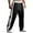 NoButton-Black, variant on SwiftWear Men's Side Stripe Sweatpants Straight Leg Drawstring Jogger Pants Casual Loose Trackpants with Pockets Black L