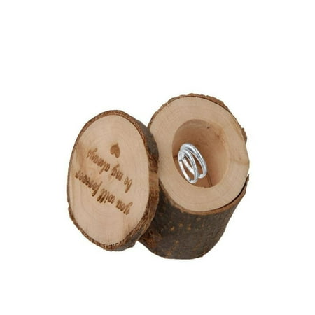 Personalized Retro Wedding Ring Box Holder Shabby Chic Rustic