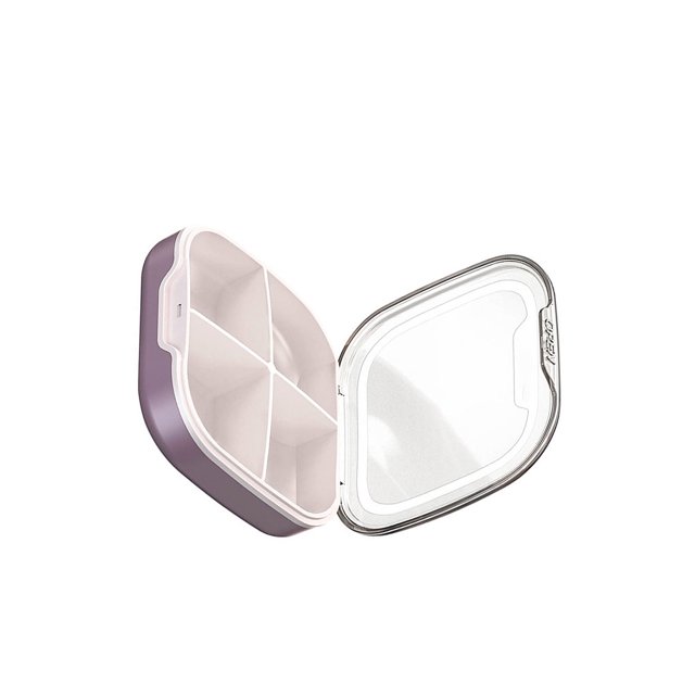 Toystoory Caja de pastillas para el hogar, caja sellada diaria, separación de 4 compartimentos, organizador de PP, soporte para tabletas, contenedor Almacenamiento y organización del hogar Marrón Toystoory HA067317-01