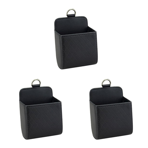 Sidaley Caja de almacenamiento ordenada para asiento trasero de ventilación de coche, funda para monedas de cuero PU, organizador de bolsillo, Type1 NO1