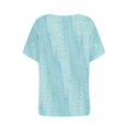 thumbnail image 4 of Cute Tops for Women Trendy Gorgeous Button Down Henley Womens Shirts with Pocket Short Sleeve Retro Stripped Print Blouses for Women Dressy Casual V Neck Spring Clothes Light Blue M, 4 of 5