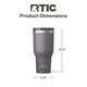 thumbnail image 5 of Vaso RTIC Essential, 1.18L, grafito, acero inoxidable, 5 of 6