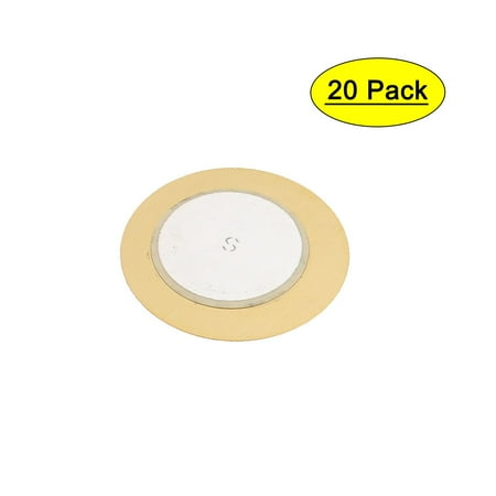 

20Pcs 27mm Dia Piezo Discs Ceramic Copper Buzzer Film Elements Sounder