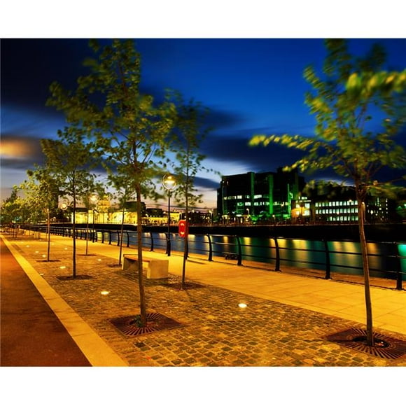 Posterazzi DPI1812227LARGE Dublin Co Dublin Ireland - Custom House & International Financial Services Centre Next To The River Liffey Poster Print by The Irish Image Collection, 34 x 28 - Large
