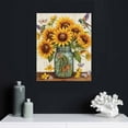 thumbnail image 4 of JEUXUS Sunflower Wall Art Farmhouse Sunflower Hummingbird Pictures Wall Decor Country Rustic Canvas Prints Artwork Paintings Home Decorations For Bathroom Kitchen Dinning Room Bedroom Framed, 4 of 4