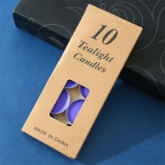 Colored tealight Candles Handmade Organic Tea Lights Set of 10pack Small Candles 1.5-2 Hours Burn Tea Lights for Valentine's Day, Birthday, Votive Parties, Home Decoration, Purple