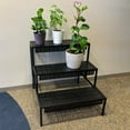 thumbnail image 3 of 3-Tier Straight Plant Stand – Black Powder-Coated Steel, Indoor & Outdoor Decorative Display Shelf, 3 of 5