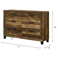 thumbnail image 6 of ACME Morales Dresser in Rustic Oak, 6 of 6