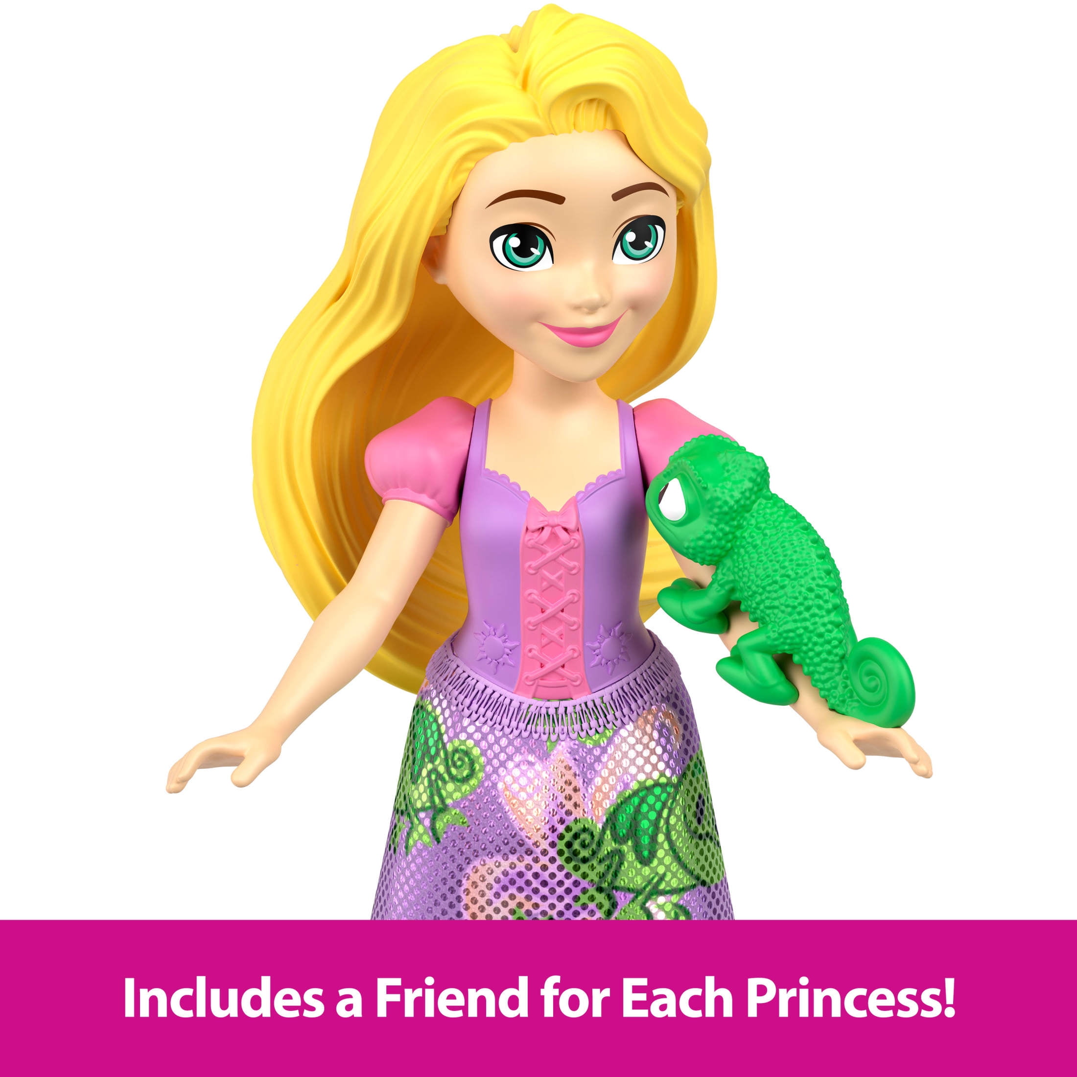 Disney Princess & Friends Set with 5 Small Dolls in Sparkling Outfits & 5 Friend Figures  (图3)