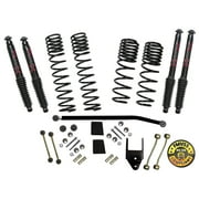 Skyjacker JL35RBPBLT Long Travel Series Suspension Lift Kit w/Shocks; 3.5 in. Lift; Incl. Long Travel Coil Springs; Extended Sway Bar Links; Bump Stop Extensions; Long Travel Black Max Shocks;