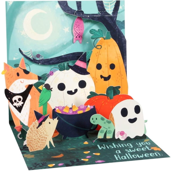 Up With Paper Woodland Pop-up Halloween Card