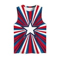 thumbnail image 4 of DeHolifer Women's Tank Tops Plus Size Casual Independence Day Printed Crewneck Sleeveless 4th of July Tank Tops Multicolor M, 4 of 5