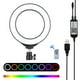 thumbnail image 2 of Luz de anillo de luz regulable blanca RGB de 6.2 pulgadas, fotografía de teléfono, lámpara de círculo LED, luz de anillo de Selfie Yuarrent EL4537-00B, 2 of 2