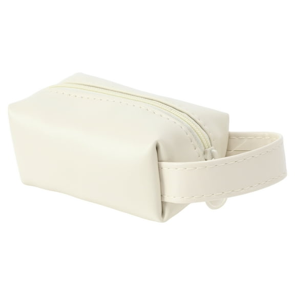 1 Pc Women Durable Compact Travel Makeup Bag for Vacation Business Travel White PU