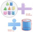 thumbnail image 1 of Baohd 8 Pieces 3D Shapes Geometric Educational Toy Math Toys for Ages 2+ Toddler, 1 of 9