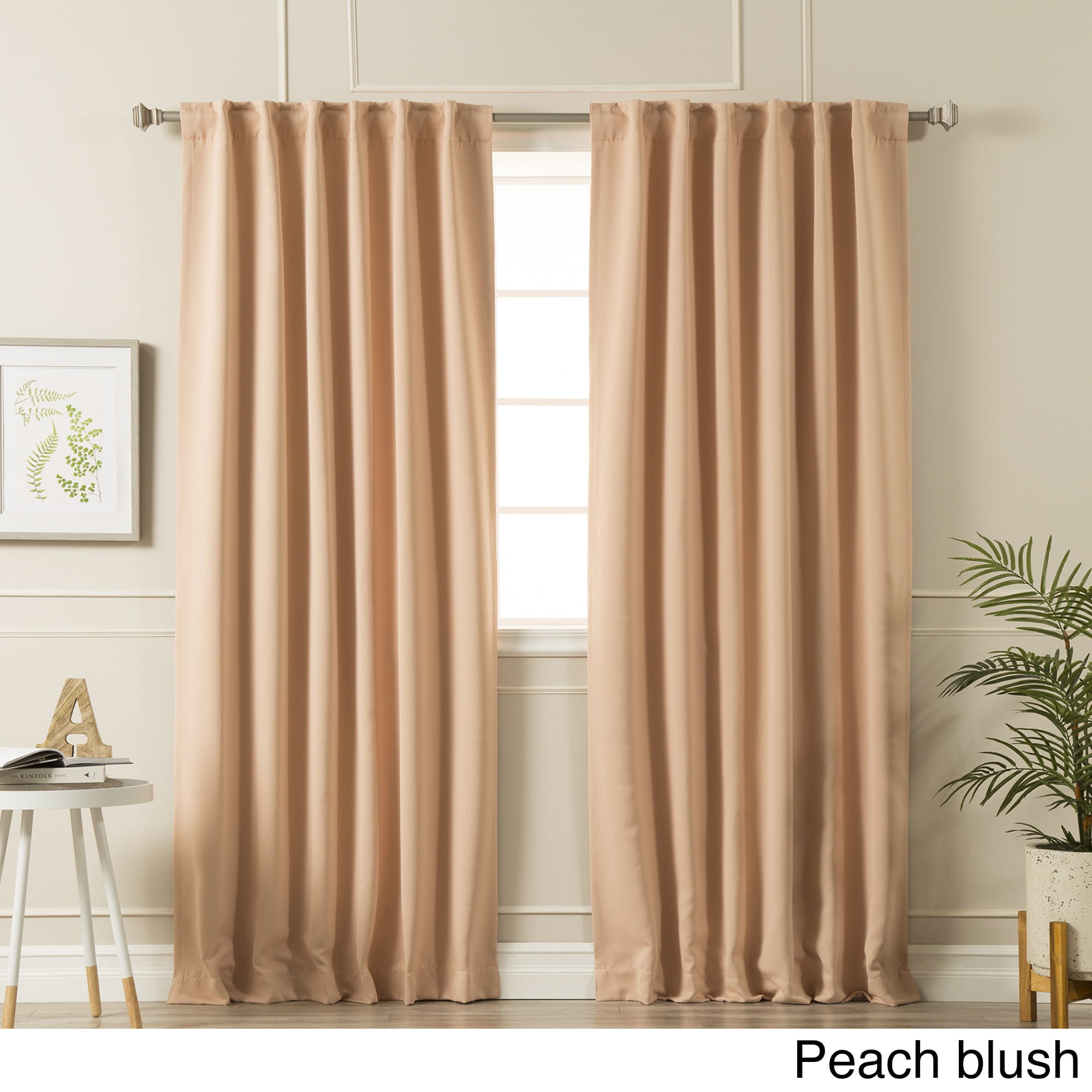 Aurora Home Solid Insulated Thermal Blackout Curtain Panel Pair N/A 52 ...