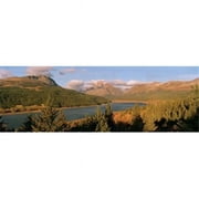 Panoramic Images  High angle view of a river passing through a field US Glacier National Park Montana USA Poster Print by Panoramic Images - 36 x 12