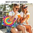 thumbnail image 5 of Large Capacity Tote Bag,Rainbow Tie Dye Mandala Handbag Fashion Luxury Tote Bag,15.7"x13"x 5.1" Inches,Laptop Compatible, 5 of 5
